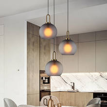 Luz pingente de vidro moderno nordic sala jantar cozinha luz designer pendurado lâmpadas avize lustre iluminação ing hanglamp 2024 - compre barato