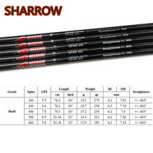 12Pcs 30" 32" Archery Pure Carbon Arrows Shaft SP300-600 ID6.2mm Carbon Arrow Shafts DIY Tools For Shooting Practice Accessories 2024 - buy cheap