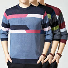 Suéter de cuello redondo para hombre, ropa informal de marca, jersey de lana, camisa de manga larga 2024 - compra barato
