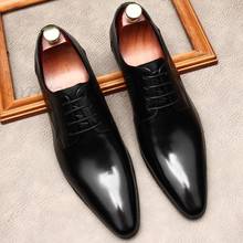 New Arrivals Dress Men Shoe Genuine Leather Designer Oxford Shoe For Men Formal Wedding Office Brogue Business Shoes Black Brown 2024 - купить недорого