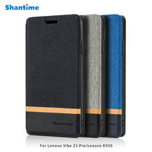 Canvas PU Leather Phone Bag Case For Lenovo Vibe Z2 Pro Flip Case For Lenovo K920 Business Case Soft Silicone Back Cover 2024 - buy cheap