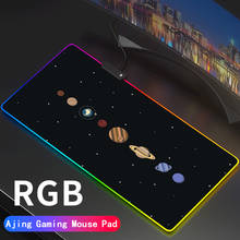 Universe Space Nebula Gaming Mouse Pad Rgb Solar System Mousepad Backlight For Pc Mice Capter Gamer 2024 - buy cheap