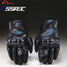 Luvas de dedos completos para motociclismo sspec, luvas de proteção de carbono para motociclista, luva de malha com M-XXL 2024 - compre barato