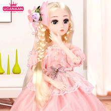 UCanaan 1/4 BJD SD Doll 45CM Girls Princess Doll With 18 Ball Joints Outfits Dress Wig  Shoes Makeup Children Birthday Gift Toys 2024 - buy cheap