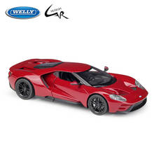 Welly 1:24 Model Car Scale 2017 Ford GT Simulator Diecast Race Sports Car Metal Alloy Toy Children Birthday Gift Collections 2024 - buy cheap