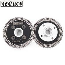 DT-DIATOOL 2pcs Diameter 75MM Hot Pressed Mesh Turbo Rim Diamond Saw Blades Cutting Discs for Granite Marble with 5/8-11 Flange 2024 - buy cheap