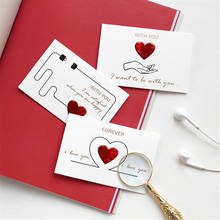 Поздравительная открытка с красным сердцем и конвертами, романтическая надпись «I Love You Forever», Свадебное приглашение, Подарок на годовщину, День святого Валентина 2024 - купить недорого