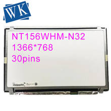 Tela para laptop e computador, 15.6 polegadas, 1366x768, edp, 30pin, display NT156WHM-N32, e42, e32, ea2, eb2 2024 - compre barato
