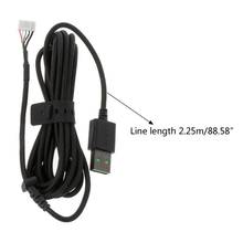 Прочный нейлоновый Плетеный USB кабель для мыши Замена провода для razer DeathAdder Elite Проводная игровая мышь 2024 - купить недорого