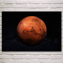 Arte decorativa para parede red mars planetário, arte para casa, sala de estar, tecido, cartazes, km109 2024 - compre barato