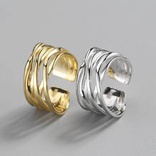 Mais recente 925 anel de prata esterlina para mulher occident multi-camada anéis de ouro senhora na moda jóias presente noivado acessórios kofsac 2024 - compre barato