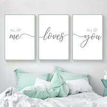 Black And White Wall Art Text  Love Poster Nordic Modern Style Canvas Pictures For Living Room Bedroom Decorative Painting 2024 - buy cheap