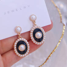 Trendy Bridal Earrings Simulated Pearl Drop Dangle Earrings for Women Elegant Romantic Female Wedding Party Jewelry Oorbellen 2024 - buy cheap