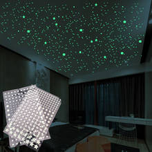 Zollor-pegatina decorativa autoadhesiva para decoración del hogar, pegatina fluorescente con puntos de estrellas 3D luminosas, para puerta y techo, para habitación de bebé 2024 - compra barato