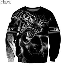 HX Beautiful Animal Tiger-Sudadera con capucha para hombre y mujer, suéter Unisex con cremallera, estampado 3D, chándal informal, envío directo 2024 - compra barato