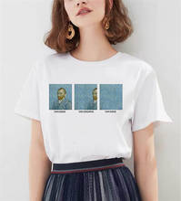 Женская футболка с принтом Ван Гога, летняя повседневная футболка в стиле ретро 2024 - купить недорого