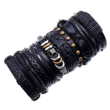 40 Style Metal Leather Bracelets Men Jewelry Vintage Classic Retro  Charm Bracelet Bangles Homme Male Jewellry Adjustable 2024 - buy cheap