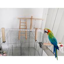 Escada de escalada para papagaio, brinquedo, gaiola de madeira natural, suporte, corda, balanço 2024 - compre barato