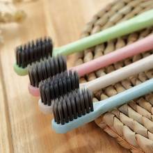 Wheat Straw Toothbrush Tooth Cleaning Brush Soft Slim Bamboo Charcoal Bristle Brush Adult Kids Teeth Brush K-866 2024 - buy cheap