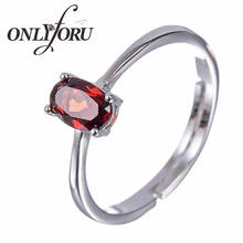 Natural Garnet 925 Sterling Silver Ring Cut Purple Stone Women Wedding Anel Aneis Gemstone Rings 2024 - buy cheap