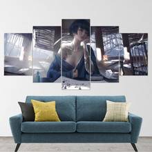5 Piece Wall Art Canvas Anime Manga Melancholy Sexy Girl Figure Picture Modern Home BedRoom & Corridor Decoration Paintings 2024 - buy cheap