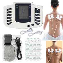 Massageador de pulso de acupuntura ems tens, estimulador elétrico de músculos, eletroestimulador, máquina de fisioterapia, 16 almofadas 2024 - compre barato