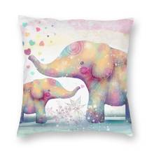 Fronhas decorativas para sala de estar, capa de almofada com estampa de elefante, decorativa para casa, 40x40 2024 - compre barato