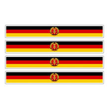 4pcs Patriotic Stickers Flag Stripes Vinyl KK PVC 13cm X 1.7cm Window Motorcycle Decoration Tuning Germany Rda Ddr Car Stickers 2024 - buy cheap