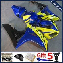 Cubierta de plástico para motocicleta, molde de inyección de carenado, color amarillo y azul, para CBR1000RR 2006 2007 CBR 1000 RR 06 07 ABS 2024 - compra barato