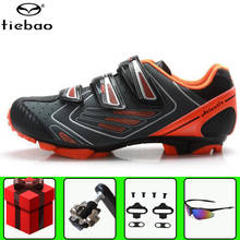 Tiebao Cycling Shoes Sapatilha Ciclismo Mtb Glasses Men Sneakers Self-locking Bike Pedals Mountain Bike Ride MTB Bicycle Shoes 2024 - buy cheap