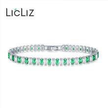 LicLiz New Fashion Green Zircon Crystal Tennis Bracelets for Women Colorful CZ White Gold Color Box Chain Jewelry LUB0181E 2024 - buy cheap