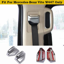 2PCS For Mercedes Benz Vito W447 2014 2015 2016 2017 2018 ABS Auto Accessory Safety Seat Belt Buckle Cover Trim 2024 - buy cheap