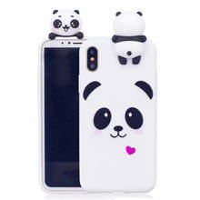 Para iPhone Coque 11 Pro Max Caso 3D Panda Silicone Suave Tampa Traseira Para o iphone X XR XS Max 6 7 8 6S Plus 5 5S SE Caso Capa Fundas 2024 - compre barato