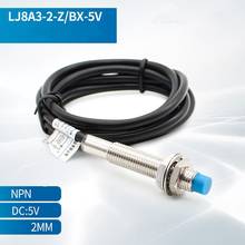 Бесплатная доставка M8 2 мм Измерение постоянного тока, характеристики 5В Индуктивный датчик переключения Силовые транзисторы NPN NO LJ8A3-2-Z/BX-5V рабочее напряжение 5VDC специально для MCU 2024 - купить недорого