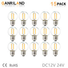 Retro Edison LED COB Filament Light Bulb DC AC 12V - 24V Low Voltage G40 1W E27 Warm White 2700K LED Lamp  Replace 10W Bulbs 2024 - buy cheap