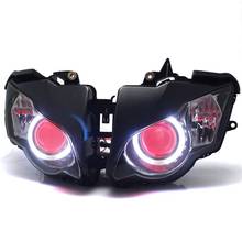 Motorcycle Headlight Assembly HID Projector Conversion LED White Angel Red Demon Eyes Headlamp For Honda CBR1000RR 08-11 Models 2024 - buy cheap