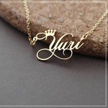 Custom Name Necklaces Stainless Steel Gold Chain Personalized Crown Name Jewelry Bridesmaid Gift Shower Gift For Her 2024 - buy cheap