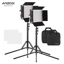 Andoer-painel de luz de vídeo, lâmpada de preenchimento com brilho ajustável 3200-5600k cri95, suporte para porta de celeiro para gravação de vídeo 2024 - compre barato