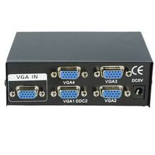 Усилитель видеосигнала VGA, 150 МГц, 4 порта VGA SVGA, усилитель сигнала HD, разветвитель с широким экраном 1 в 4 для мониторов и проекторов 2023 - купить недорого