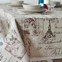 Toalha de mesa decorativa de linho e algodão, toalha retangular de mesa e sala de jantar 2024 - compre barato