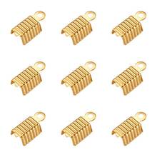 100pcs Brass Folding Unclosed Open Crimp Ends End Cap Leather Cord End Tips Fasteners Clasp for Jewelry Making 13x5mm Hole: 1mm 2024 - buy cheap