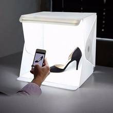 Caja de luz LED plegable portátil para estudio de fotografía, Softbox de tienda y fondos blancos y negros para profesionales, 2020 2024 - compra barato