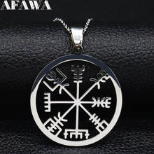 Классическое ожерелье викингов Vegvisir, цепь «Компас», нордические Руны из нержавеющей стали, ожерелье Odin, ожерелье с кулоном, Этнические украшения N3048S02 2024 - купить недорого