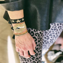 BLUESTAR-pulsera MIYUKI para Mujer, brazalete de labios dorados, joyería de estrella hecha a mano, a la Moda 2024 - compra barato