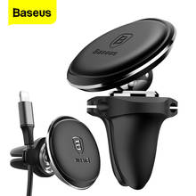 Baseus Magnetic Car Phone Holder With Cable Winder Magnet Air Vent Car Mount Holder For iPhone Xs Max Samsung Mobile Phone Stand 2024 - buy cheap