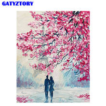 GATYZTORY-Cuadro de París romántico, pintura por números, lienzo, acrílico, arte de pared, imagen, regalo único para decoración del hogar 2024 - compra barato