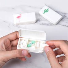 Mini pastillero sellado portátil con 3 rejillas, organizador para el hogar, para viaje, flamenco, medicina, novedad 2024 - compra barato