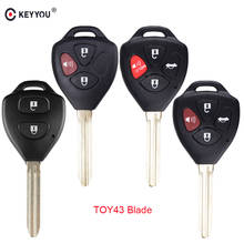 KEYYOU 2 3 4 Buttons Car Remote Key Shell Fob For Toyota Camry Corolla Avalon Venza 2007 2008 2009 2010 2011 2012 Key Case TOY43 2024 - buy cheap