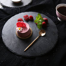 Nordic Art Ceramic Black Rock Steamed Fish Plate Modern Minimalist Home Round Cuisine Dessert Sushi Fruit Plate Kitchentableware 2024 - buy cheap