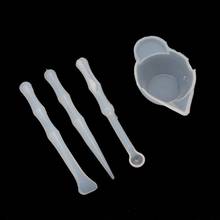 4Pcs Silicone Mixing Cups Stirrers Spoon Scraper DIY Resin Jewelry Making Tools Kit 2024 - buy cheap